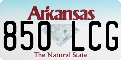 AR license plate 850LCG