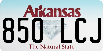 AR license plate 850LCJ