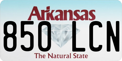 AR license plate 850LCN