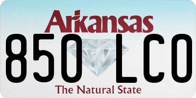 AR license plate 850LCO