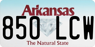 AR license plate 850LCW