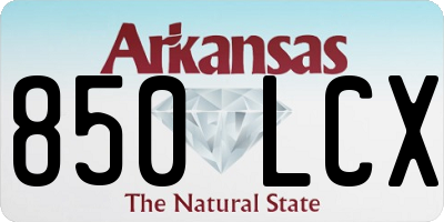 AR license plate 850LCX