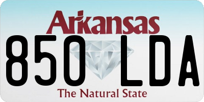 AR license plate 850LDA