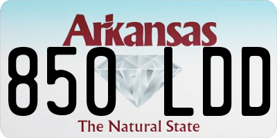 AR license plate 850LDD