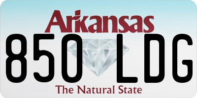 AR license plate 850LDG