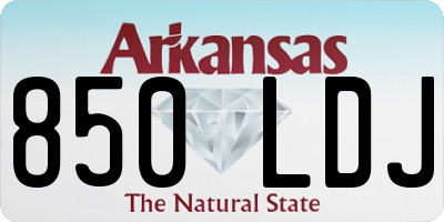 AR license plate 850LDJ