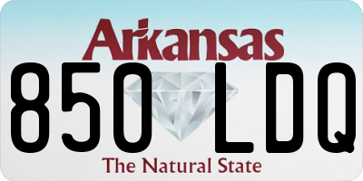 AR license plate 850LDQ