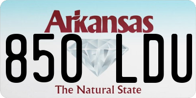 AR license plate 850LDU