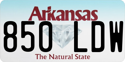 AR license plate 850LDW