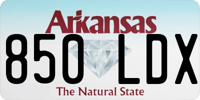 AR license plate 850LDX