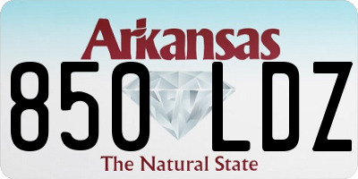 AR license plate 850LDZ