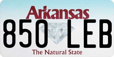 AR license plate 850LEB
