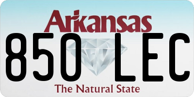 AR license plate 850LEC