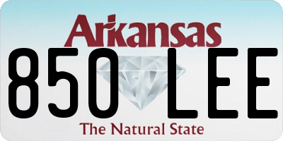AR license plate 850LEE