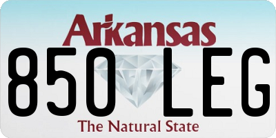 AR license plate 850LEG