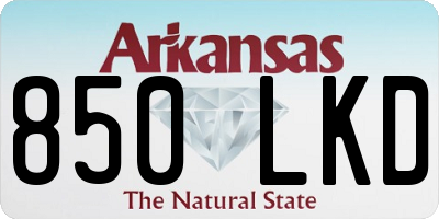 AR license plate 850LKD