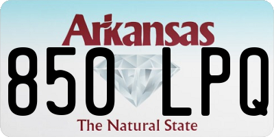 AR license plate 850LPQ