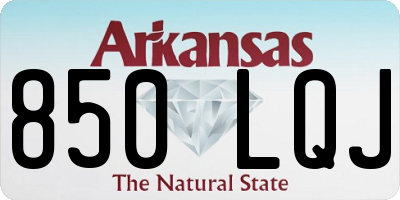 AR license plate 850LQJ