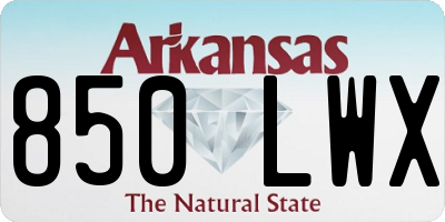 AR license plate 850LWX