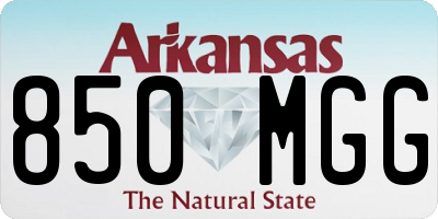 AR license plate 850MGG