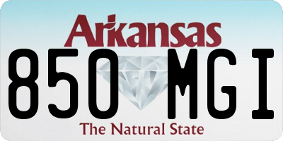 AR license plate 850MGI