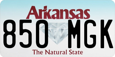 AR license plate 850MGK