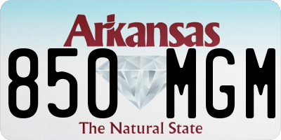 AR license plate 850MGM