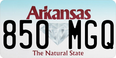 AR license plate 850MGQ