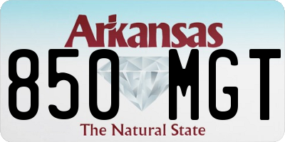 AR license plate 850MGT