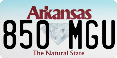 AR license plate 850MGU