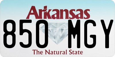 AR license plate 850MGY