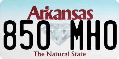 AR license plate 850MHO
