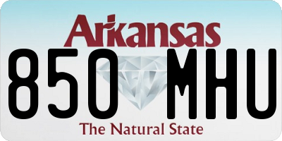 AR license plate 850MHU