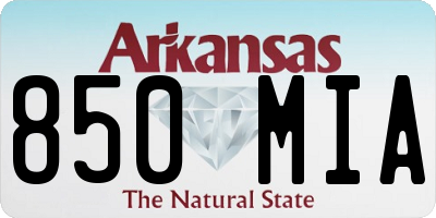 AR license plate 850MIA