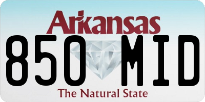 AR license plate 850MID