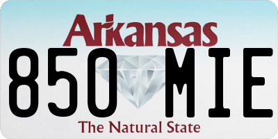 AR license plate 850MIE