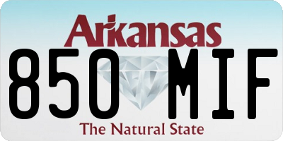 AR license plate 850MIF