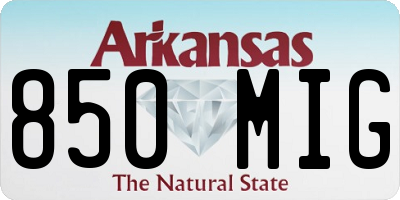 AR license plate 850MIG