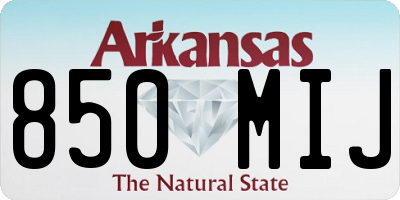AR license plate 850MIJ