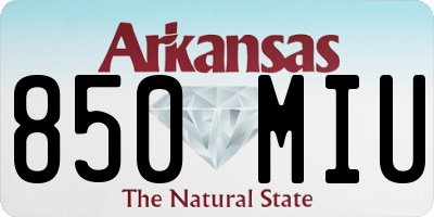 AR license plate 850MIU