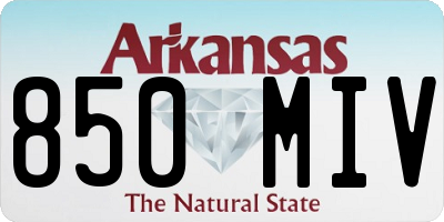 AR license plate 850MIV