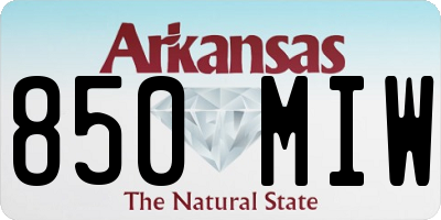 AR license plate 850MIW