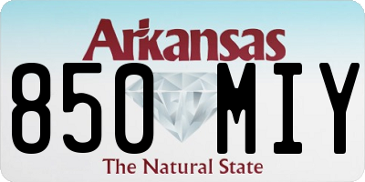 AR license plate 850MIY