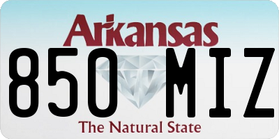 AR license plate 850MIZ