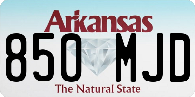 AR license plate 850MJD