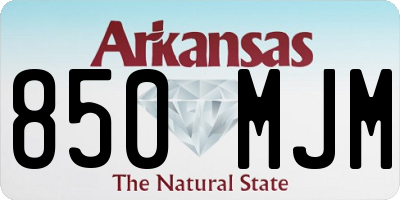 AR license plate 850MJM