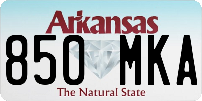 AR license plate 850MKA