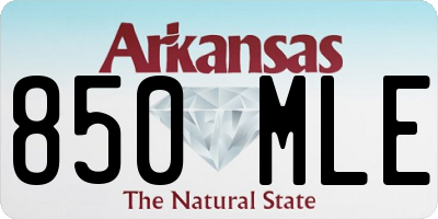 AR license plate 850MLE