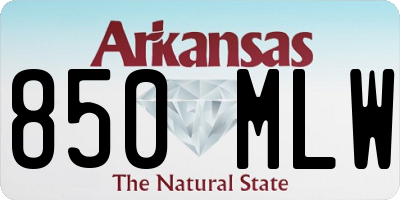 AR license plate 850MLW