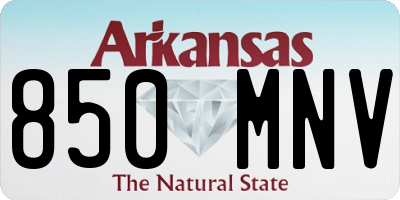 AR license plate 850MNV